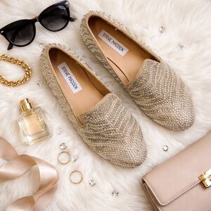Steve Madden jeweled/ rhinestone/ beaded loafers ❤️